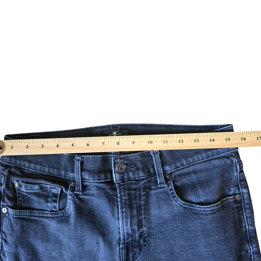 7 For All Mankind Men's Slim Jeans Dark Gray - Picture 4 of 10